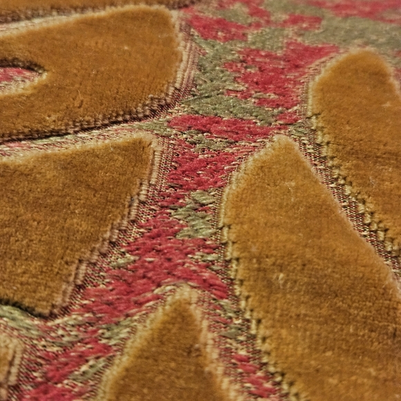 Velvet Monstera Leaves Throw Pillow - Picture 3 of 4